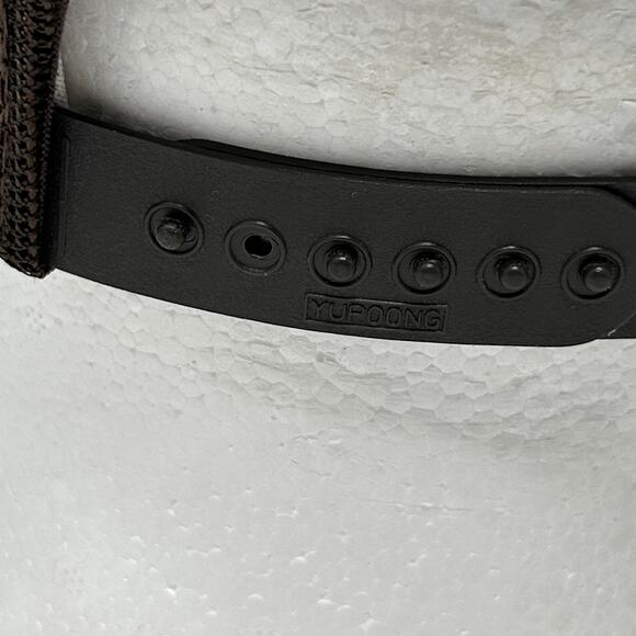 Vintage Midway Rent All Trucker Hat Cap Brown 80s Foam Front Mesh Snapback Rope - Picture 6 of 10